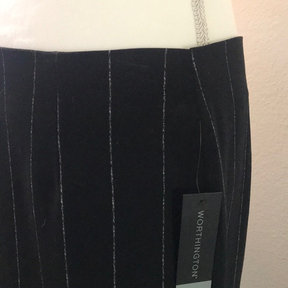 Pin Stripe Black Pencil Skirt by Worthington NWT 8 - Picture 3 of 6